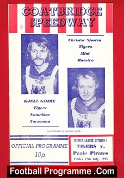 Coatbridge Speedway v Poole Pirates 1973