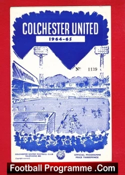 Colchester United v Grimsby Town 1964 - football programme