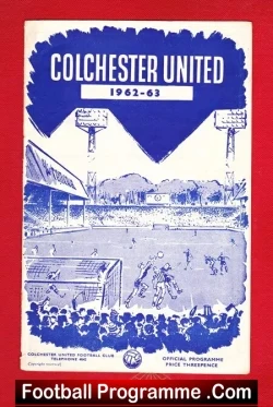 Colchester United v Port Vale 1962 - football programme