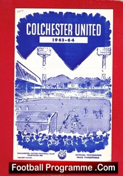 Colchester United v Port Vale 1964 - football programme