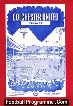 Colchester United v Reading 1964 - football programme