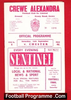 Crewe Alexandra v Chester 1960