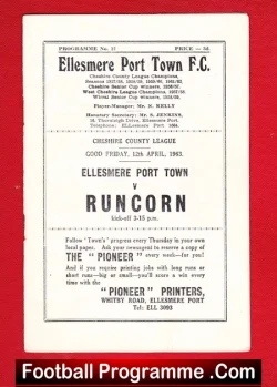 Ellesmere Port v Runcorn 1963 – Cheshire League