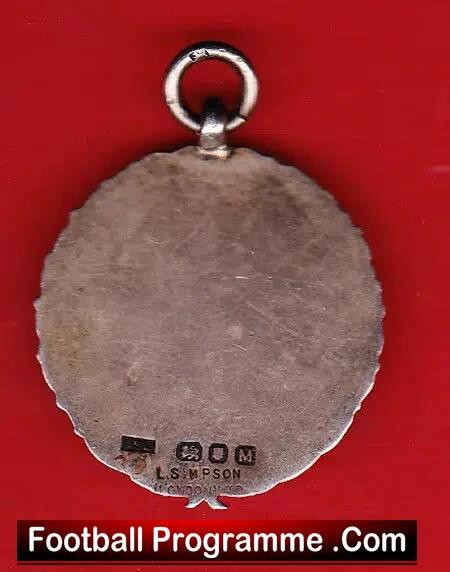 Enfield Football Alliance Football Medal Fob 1947 - Hallmarked S