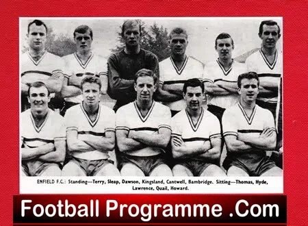 Enfield Football Club Team Picture 1961 - 1962