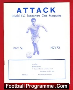 Enfield Football Club Year Book 1971 – 1972