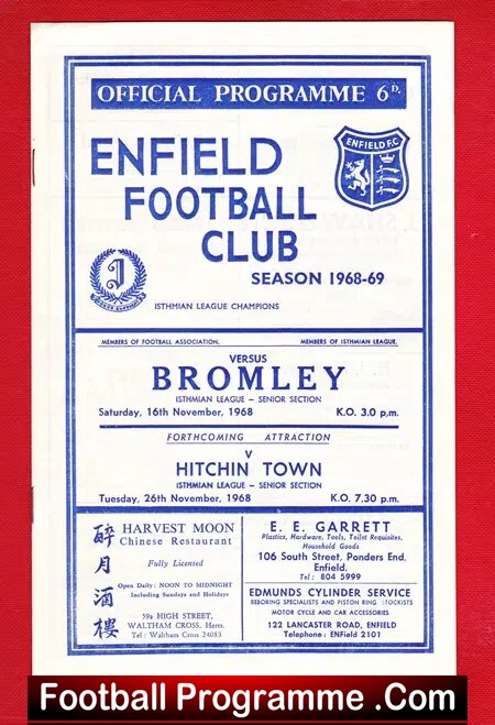 Enfield v Bromley 1968