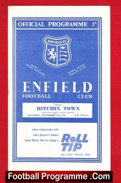 Enfield v Hitchin Town 1961