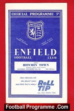 Enfield v Hitchin Town 1961 – Athenian League