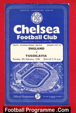 England v Yugoslavia 1958 – Youth Match at Chelsea – Bobby Moore