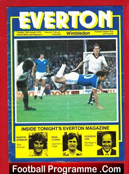 Everton v Wimbledon 1978