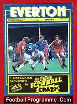 Everton v Wolves 1978 - football programme