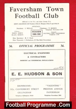 Faversham Town v Deal Town 1960