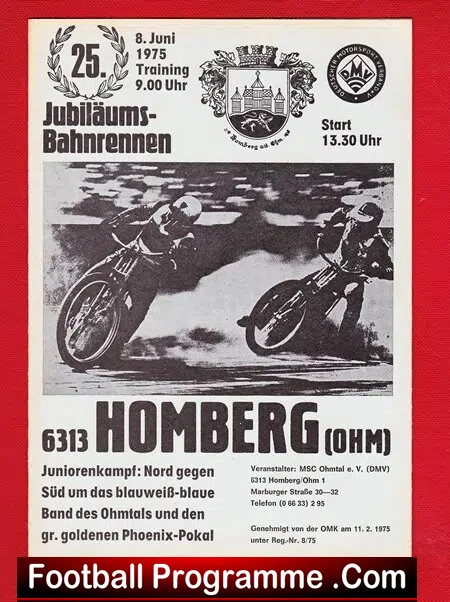 Germany Speedway Programme 1975