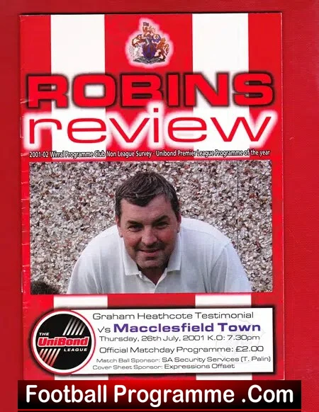 Graham Heathcote Testimonial Benefit Match Macclesfield SIGNED