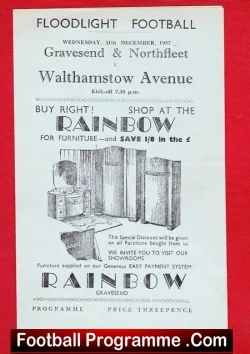 Gravesend Northfleet v Walthamstow Avenue 1957