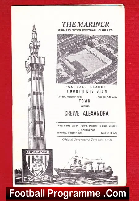 Grimsby Town v Crewe Alexandra 1971