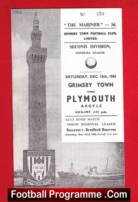 Grimsby Town v Plymouth Argyle 1962