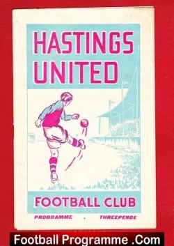 Hastings United v Cheltenham Town 1950 - football programme