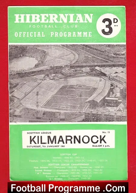 Hibernian Hibs v Kilmarnock 1961