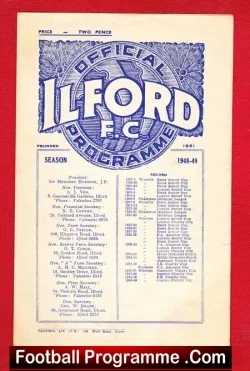 Ilford v Woking 1949 – 1940s