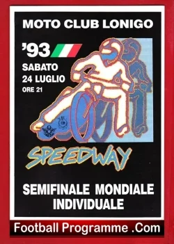 Italy Speedway Moto Club Lonigo Individual Semi Final 1993