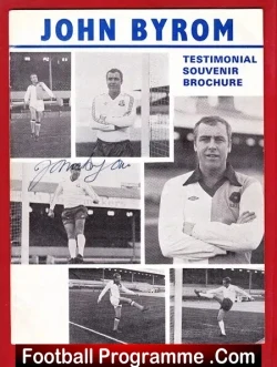 John Byrom Testimonial Benefit Game Bolton Wanderers 1978 Signed