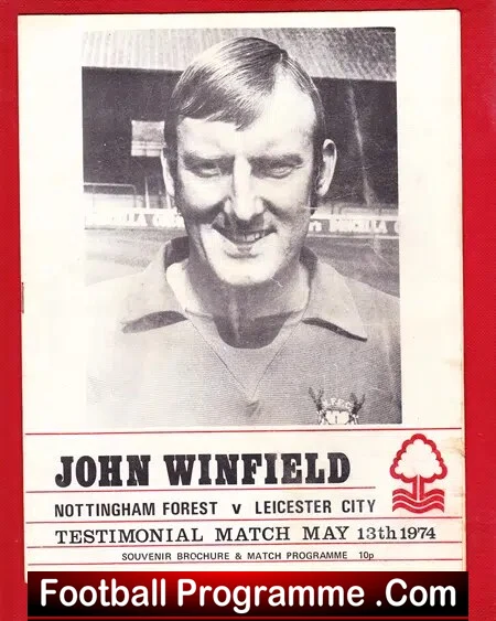 John Winfield Testimonial Benefit Match Nottingham Forest 1974