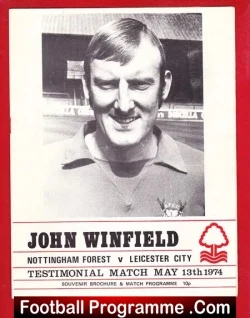 John Winfield Testimonial Benefit Match Nottingham Forest 1974