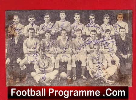Leicester City Football Club Multi Signed Team Picture 1950s