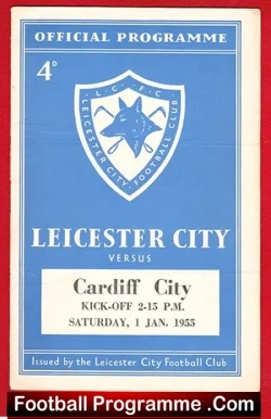 Leicester City v Cardiff City 1955 - football programme