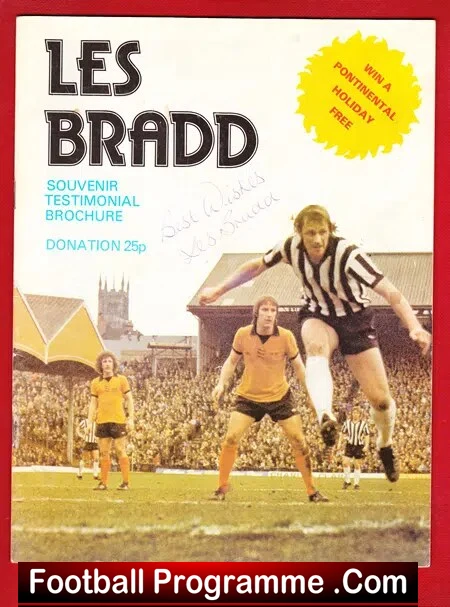 Les Bradd Testimonial Benefit Match Notts County 1978 – SIGNED