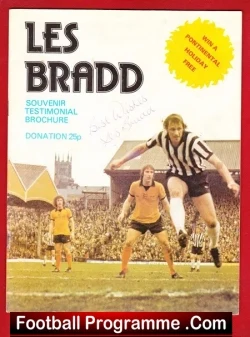 Les Bradd Testimonial Benefit Match Notts County 1978 – SIGNED