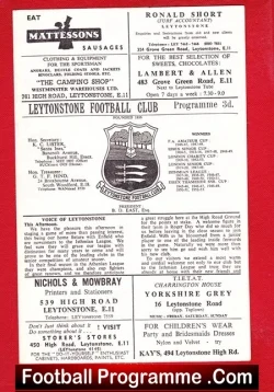 Leytonstone v Enfield 1963 – unsure of date