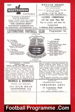 Leytonstone v Enfield 1964