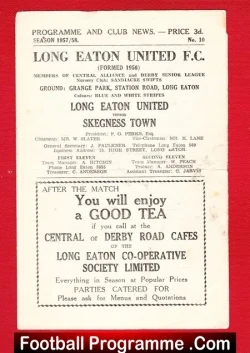Long Eaton United v Skegness Town 1957 - football programme