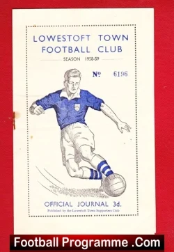 Lowestoft Town v Spalding United 1958 - football programme