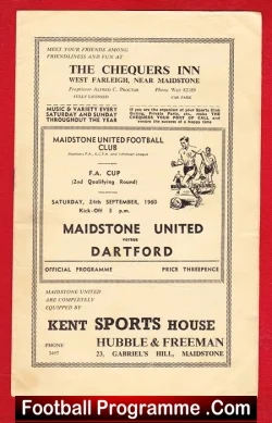 Maidstone United v Dartford 1960 – FA Cup