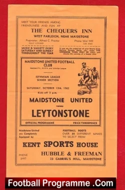 Maidstone United v Leytonstone 1962