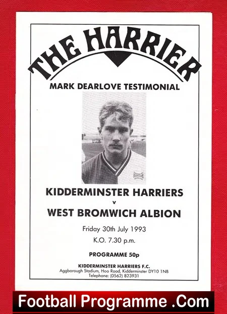 Mark Dearlove Testimonial Benefit Match Kidderminster Harriers