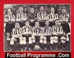 Newcastle United Football Team Multi Signed Picture 1950s