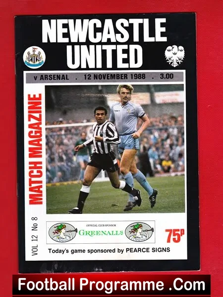 Newcastle United v Arsenal 1988