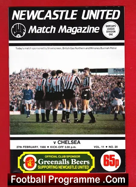 Newcastle United v Chelsea 1988