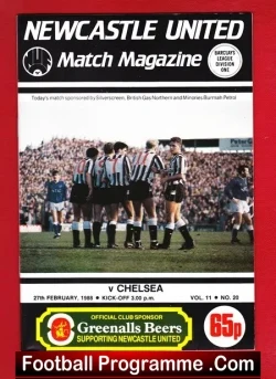 Newcastle United v Chelsea 1988