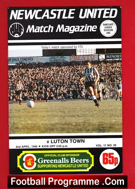Newcastle United v Luton Town 1988