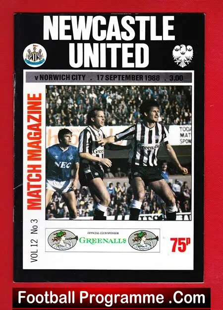 Newcastle United v Norwich City 1988