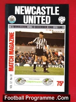 Newcastle United v Wimbledon 1988