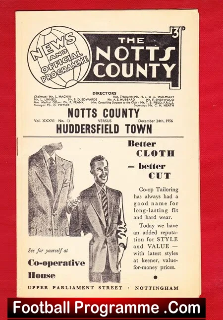 Notts County v Huddersfield Town 1956 – Denis Law First Match