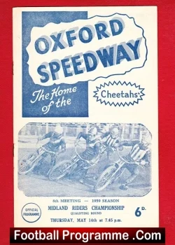 Oxford Speedway Midland Riders Championship 1959