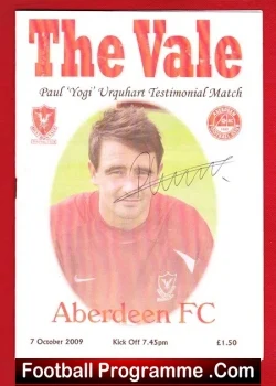 Paul Urquhart Testimonial Benefit Match Deveronvale 2009 Signed